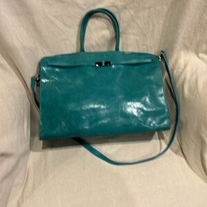 Women’s Furla bag.  Made in Italy, beautiful color between turquoise and teal.